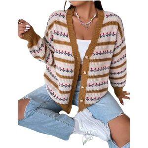 SHEIN Boho Floral Cardigan